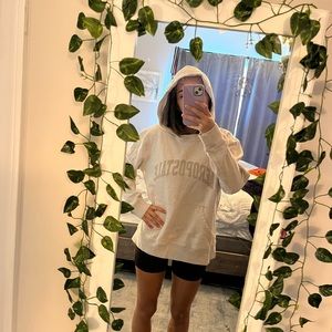 lightly worn light grey aero hoodie